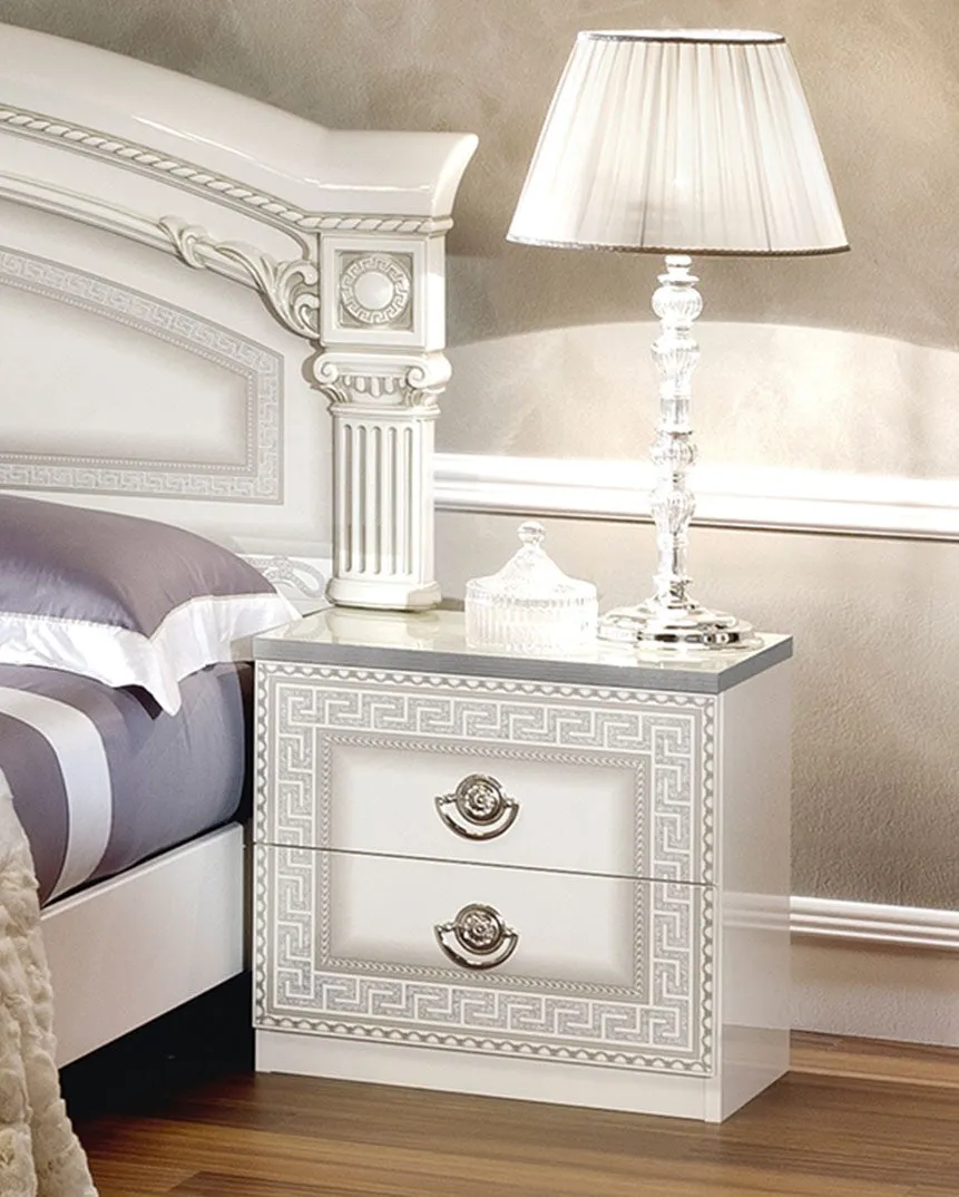 ESF Furniture Aida 2-Drawers Wooden Nightstand