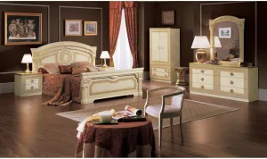 ESF Furniture Aida 2-Drawers Wooden Nightstand