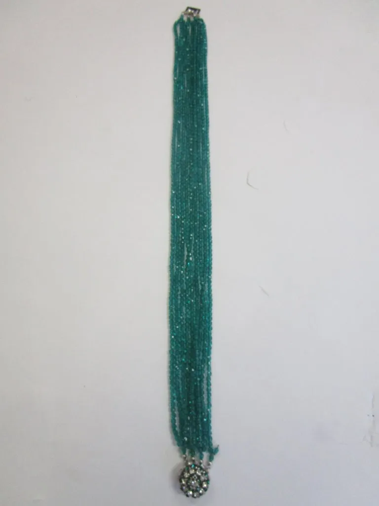 Fabulous 1964 Christian Dior Green Glass Torsade Choker