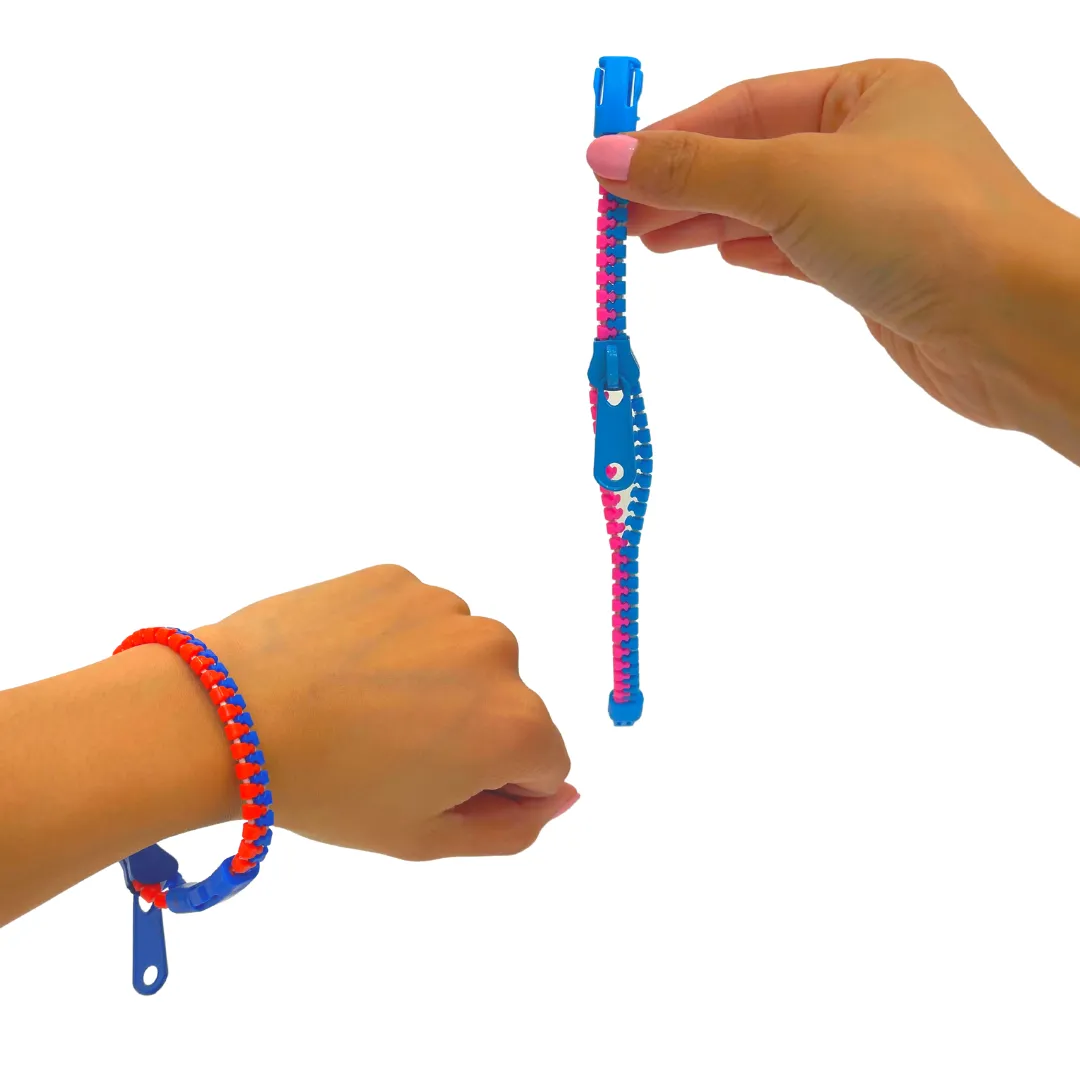 Fidget Zipper Bracelets | 4 Pack