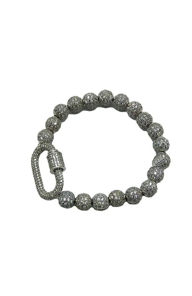 Filament Bead Screw Clasp Bracelet