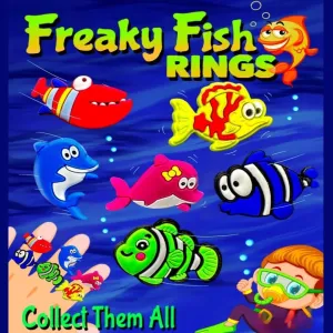 Freaky Fish Rings  1" Capsules