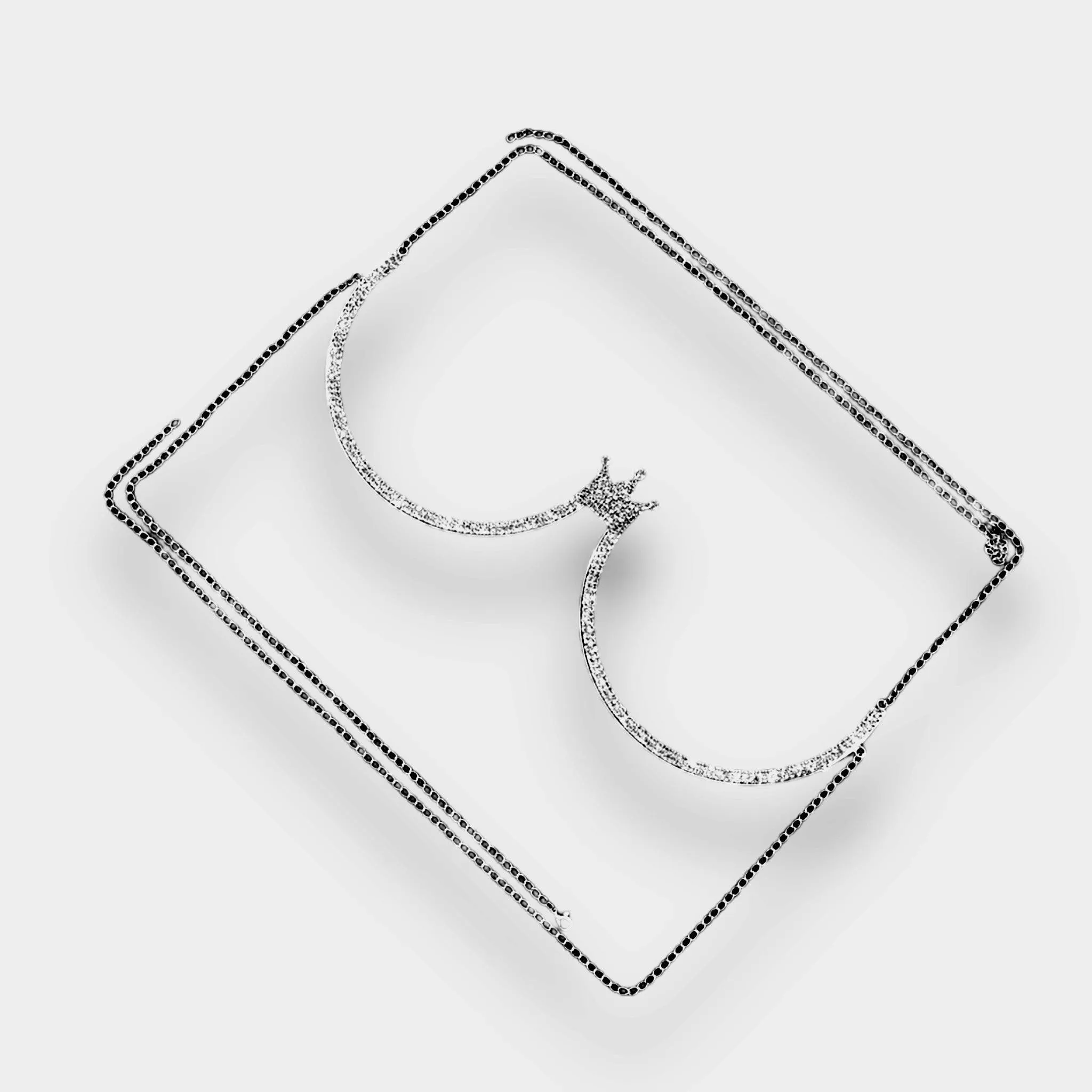 Glam Crown Jewel Chest Body Chain