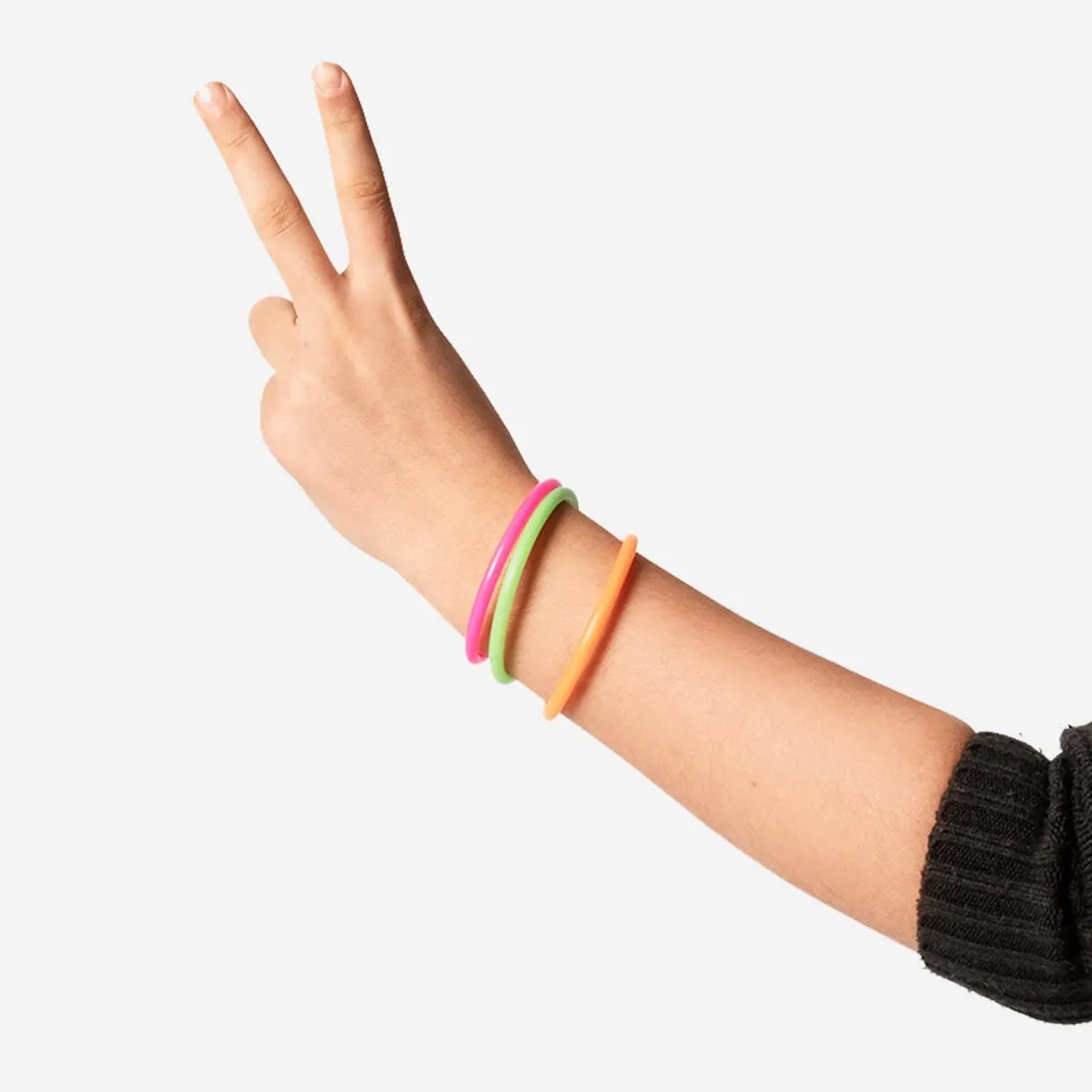 Glow-in-the-dark bracelets. Reusable