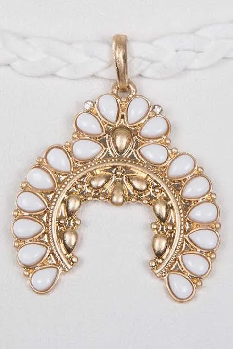 Goddess Squash Blossom Choker Necklace