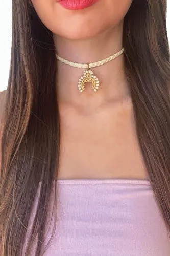 Goddess Squash Blossom Choker Necklace