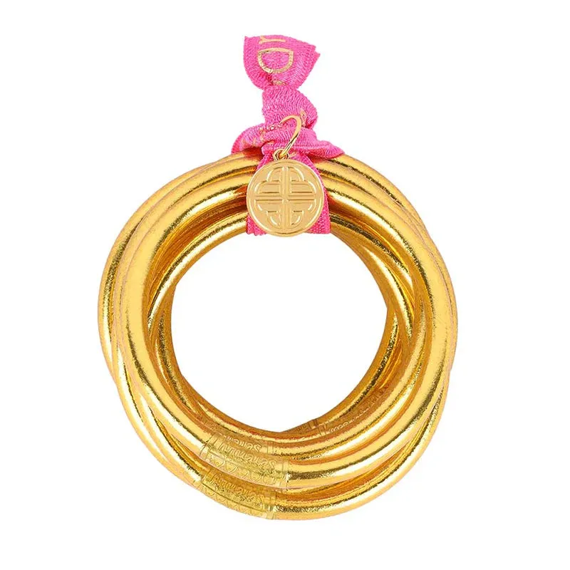 GOLD ALL WEATHER BANGLES® (SET OF 6) - SERENITY PRAYER