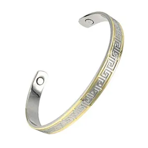 Gold & Silver Plated Women's Copper Magnetic Bangle