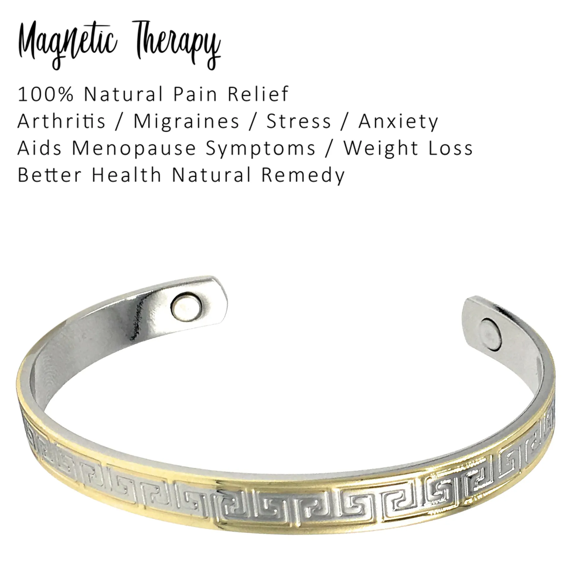 Gold & Silver Plated Women's Copper Magnetic Bangle