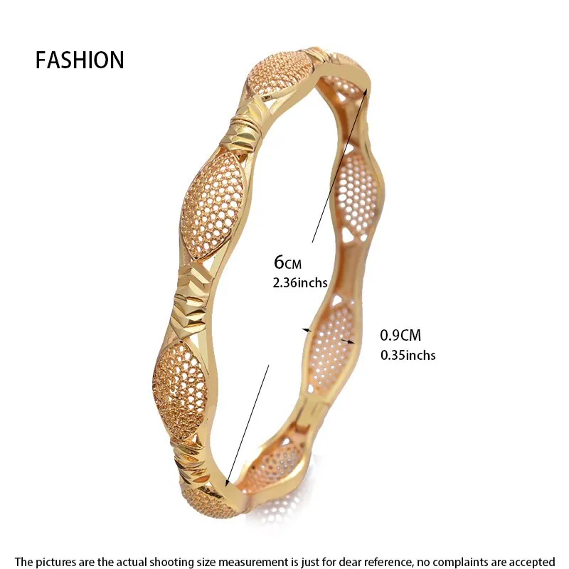 Gold Color Bangles for Women Girl wedding Bangles Birthday Gifts