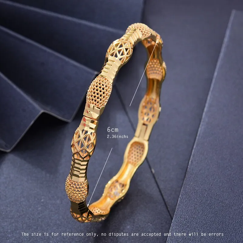 Gold Color Bangles for Women Girl wedding Bangles Birthday Gifts