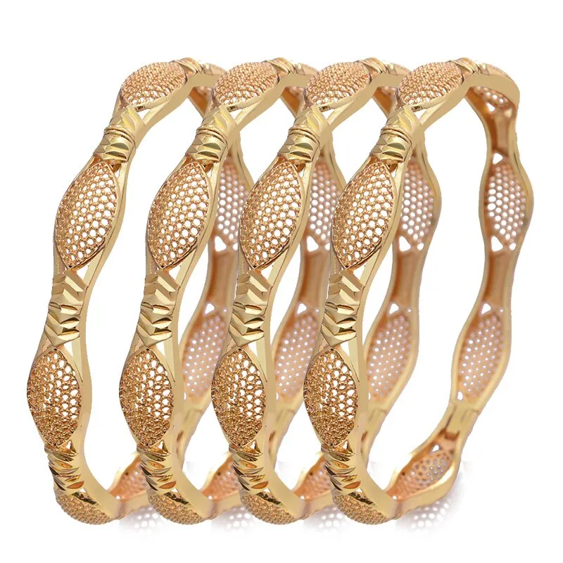 Gold Color Bangles for Women Girl wedding Bangles Birthday Gifts