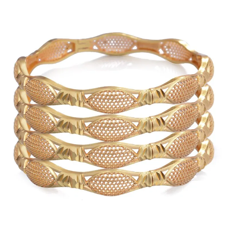 Gold Color Bangles for Women Girl wedding Bangles Birthday Gifts