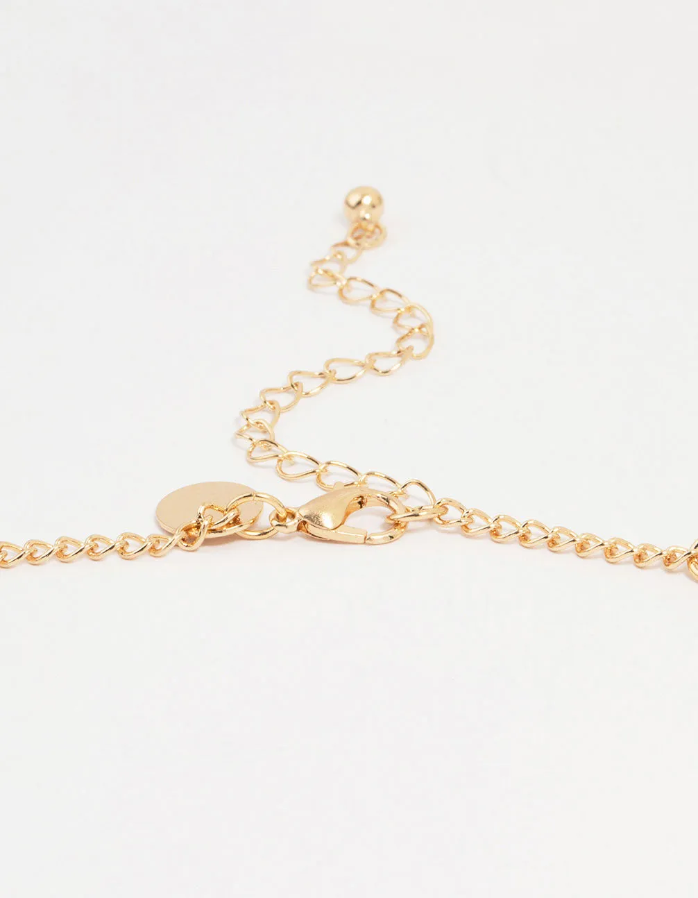 Gold Half-Filled Heart Chain Necklace