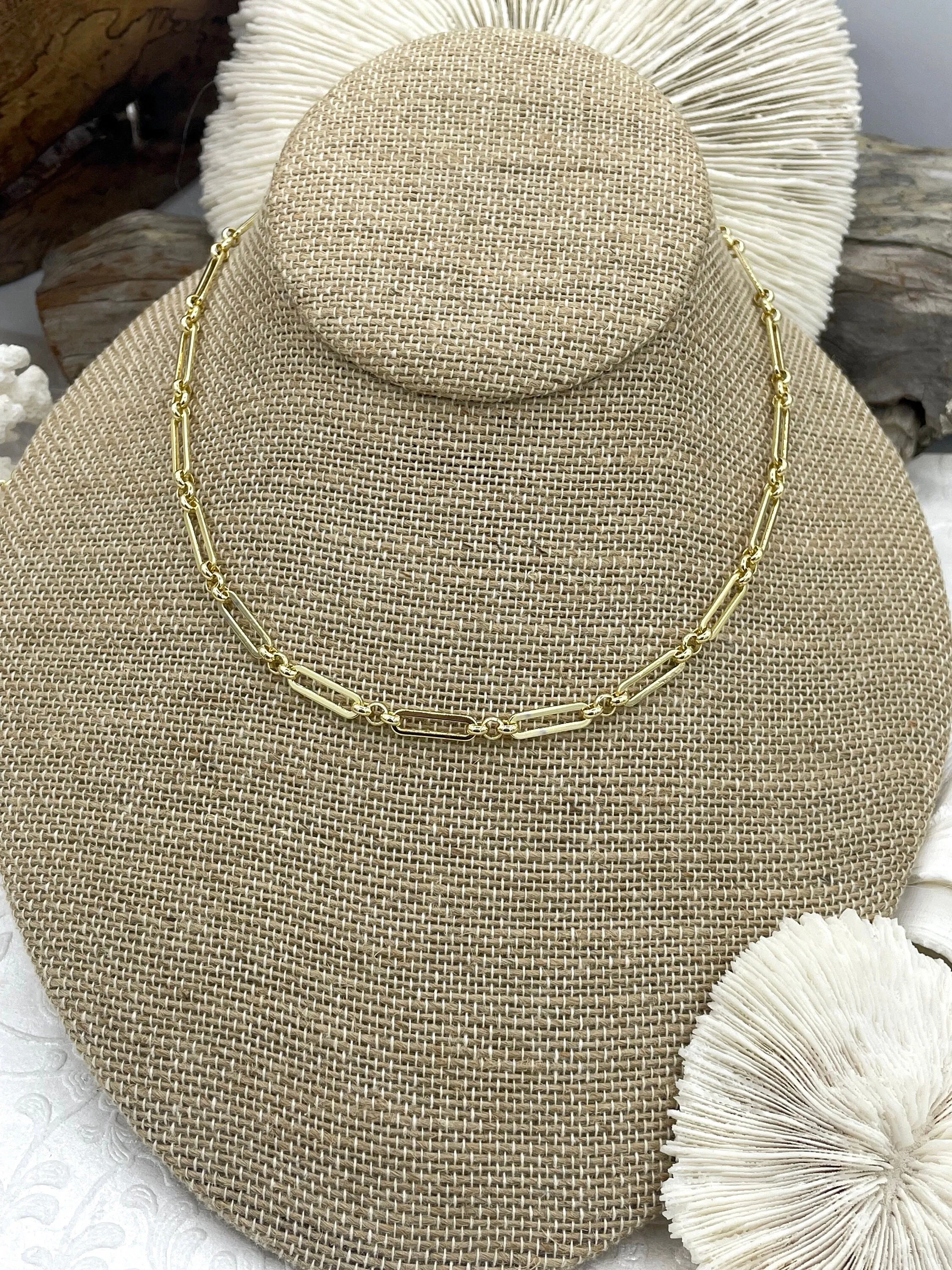 Gold Plated Stainless Steel Multilink Textured Chains, 4 styles, Handmade Chains, Stainless Steel HIGH QUALITY, Sold by the ft. Fast Ship