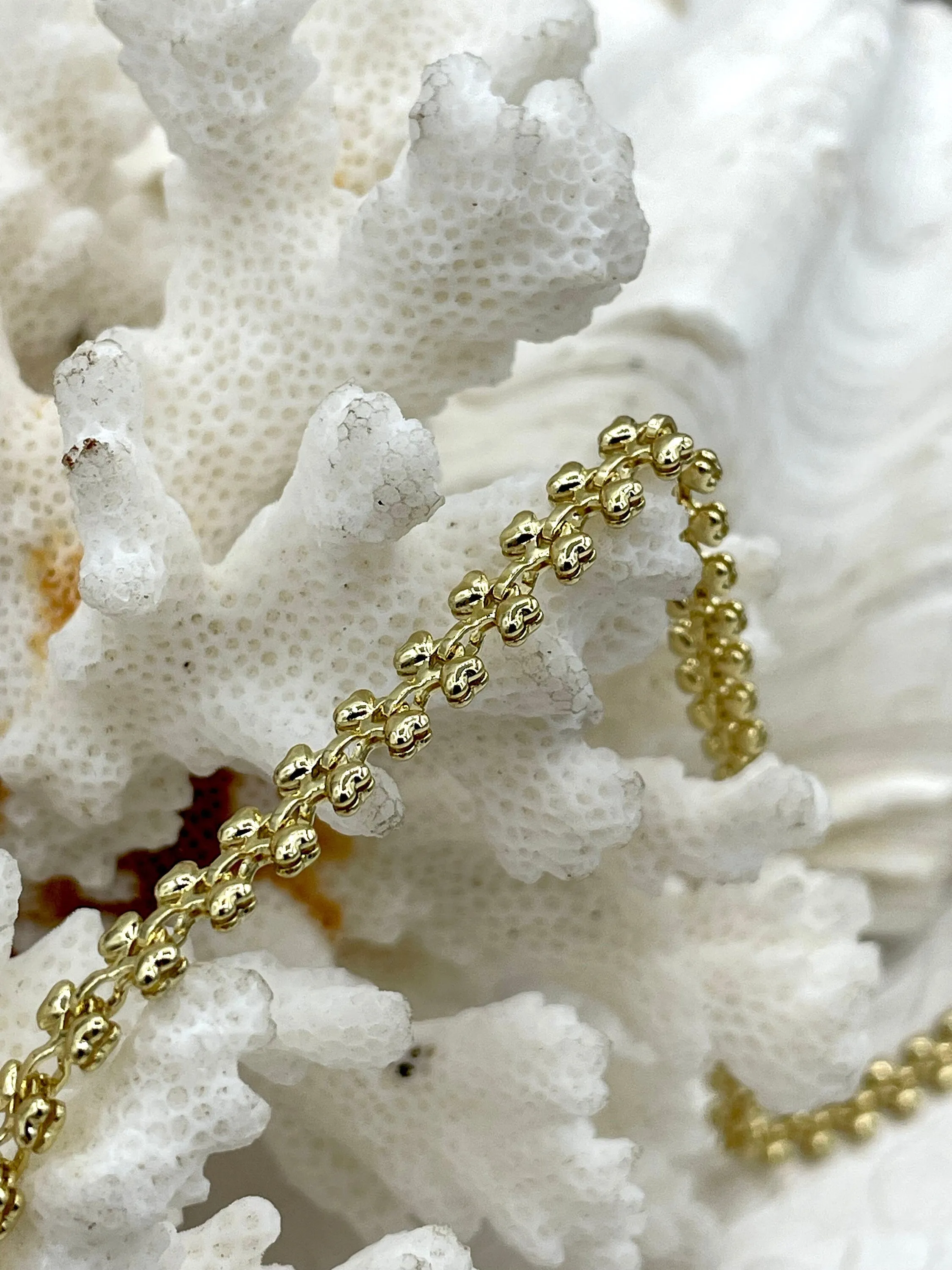 Gold Plated Stainless Steel Multilink Textured Chains, 4 styles, Handmade Chains, Stainless Steel HIGH QUALITY, Sold by the ft. Fast Ship
