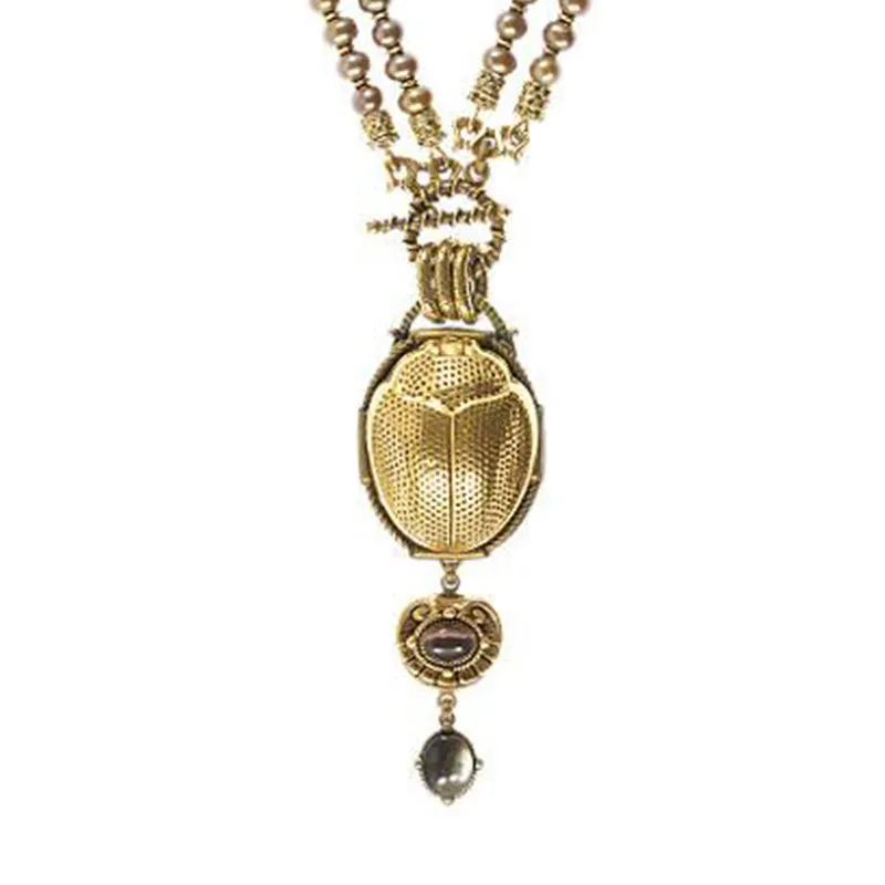 Gold Scarab Necklace