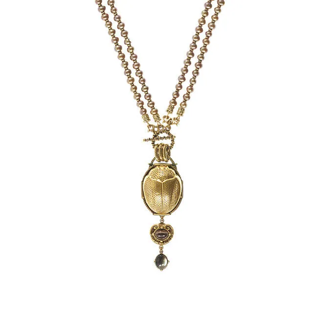 Gold Scarab Necklace