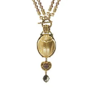 Gold Scarab Necklace