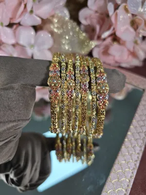 Golden Blossom Ensemble Bangles