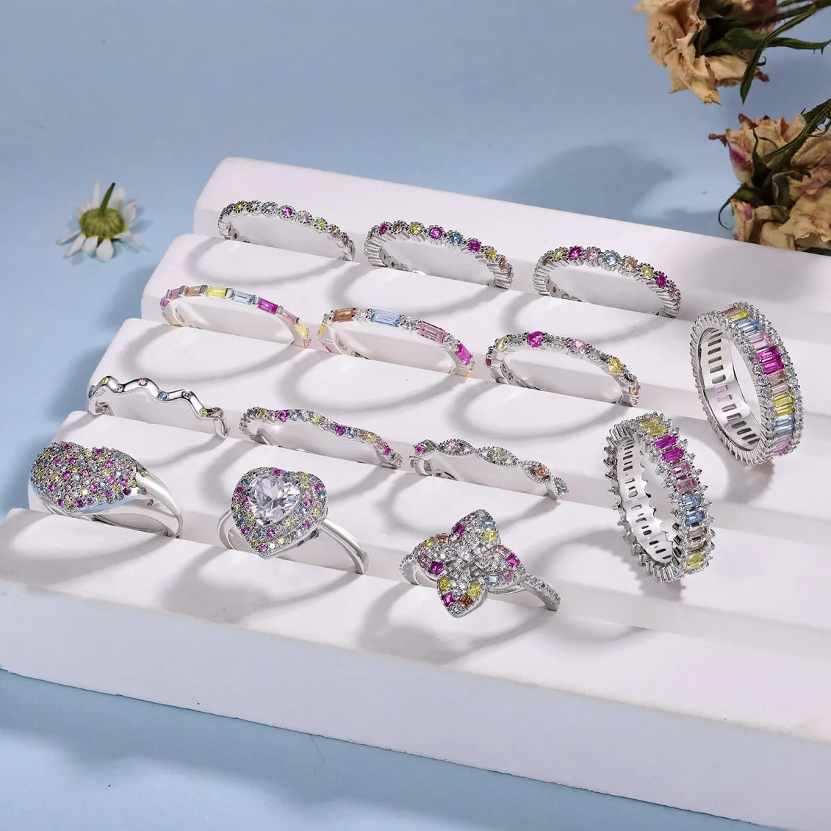 [Goodv]Ornate Vibrant Round Cut Daily Ring