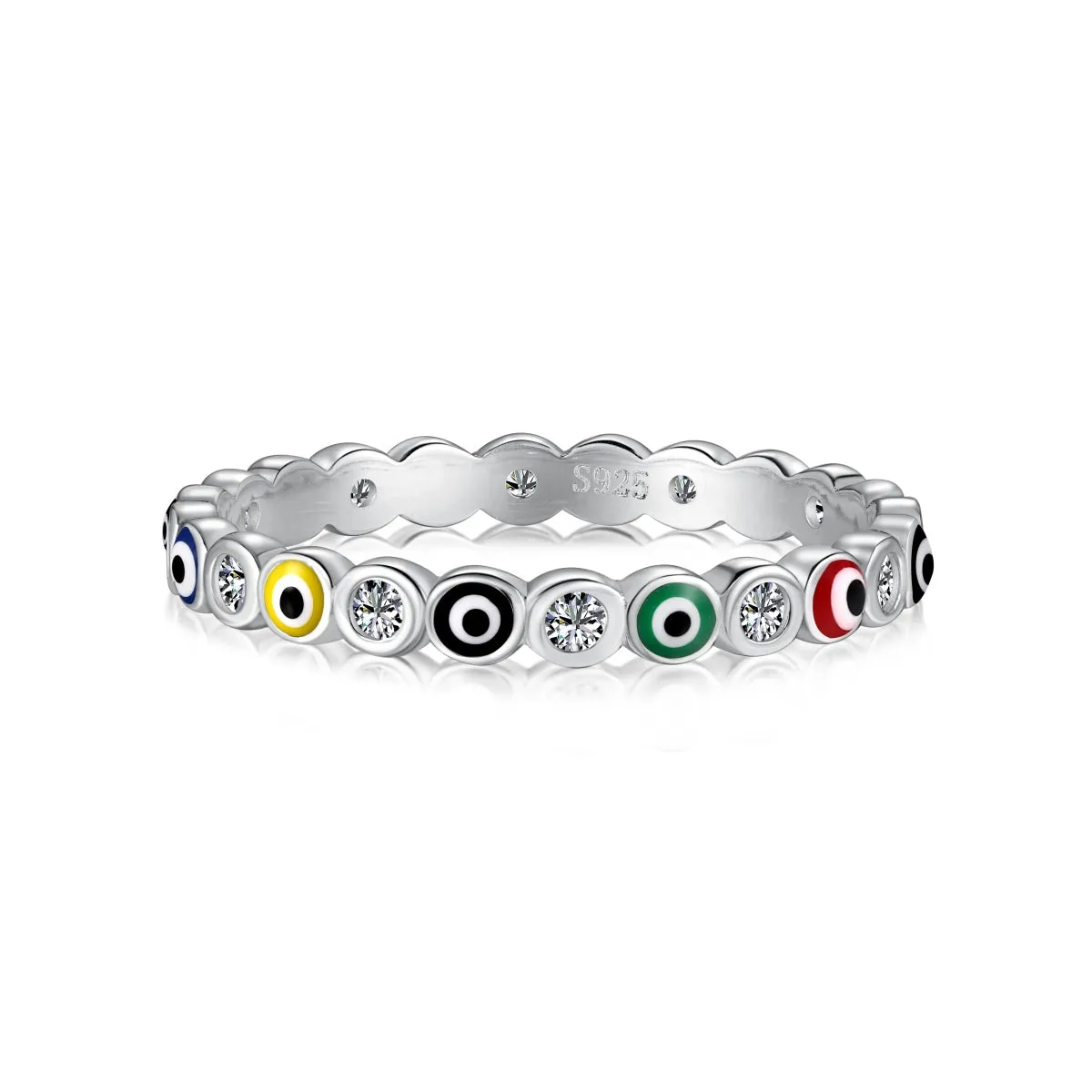[Goodv]Sparkling Vibrant Round Shape Daily Ring