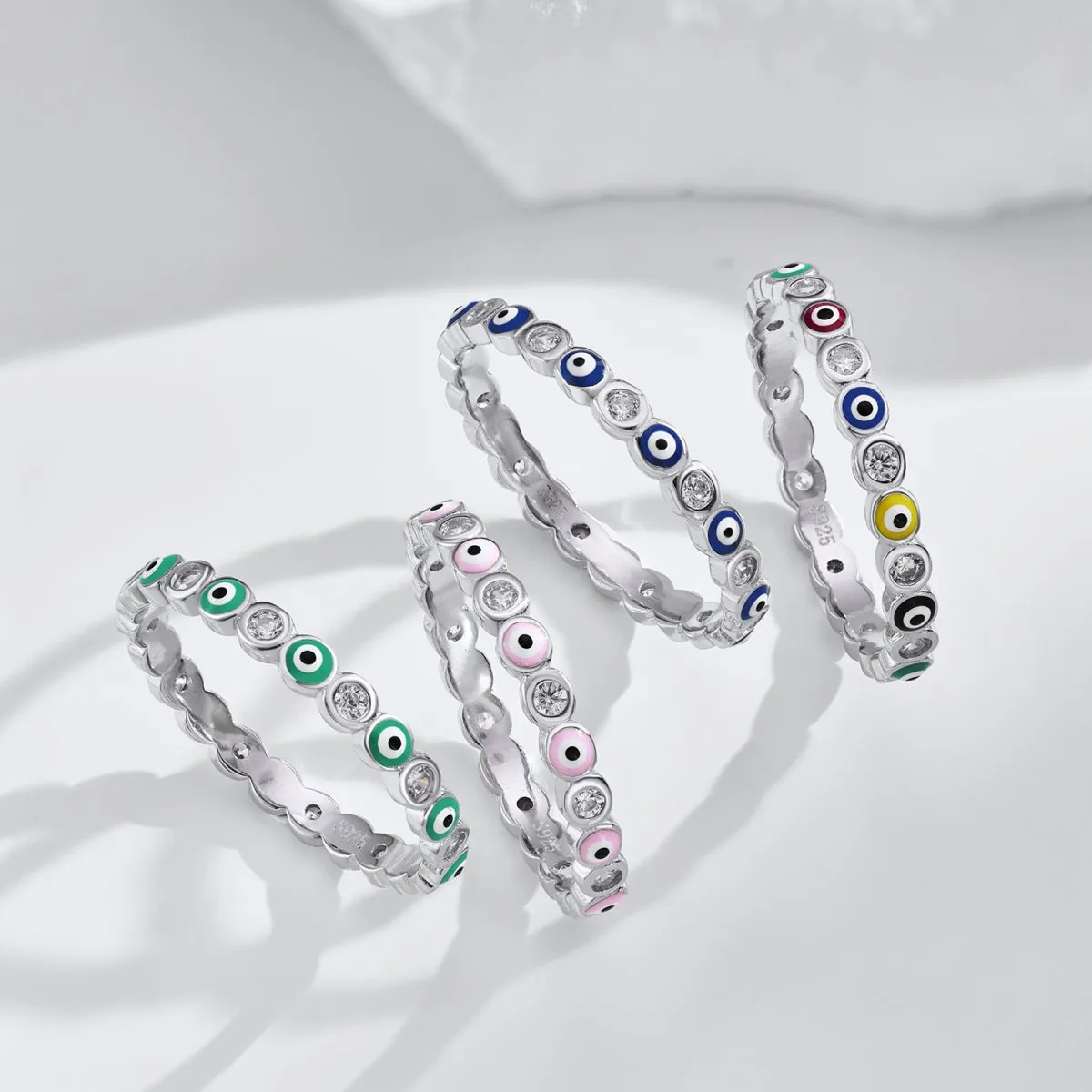 [Goodv]Sparkling Vibrant Round Shape Daily Ring