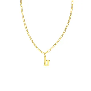Gothic Initial Paper Clip Necklace