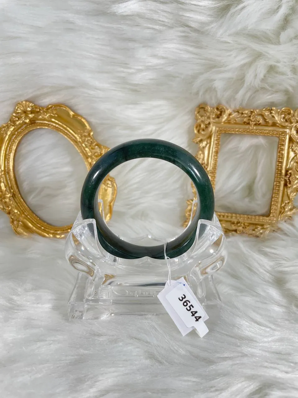 Grade A Natural Jade Bangle with certificate #36544