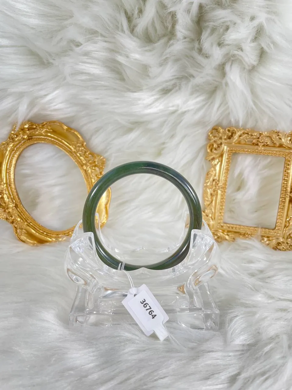 Grade A Natural Jade Bangle with certificate #36764