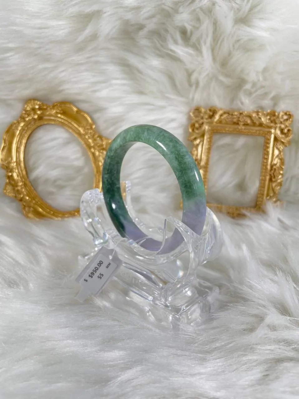 Grade A Natural Jade Bangle with certificate #36967