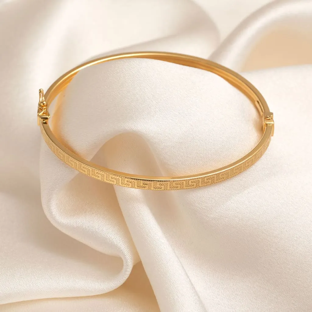 Greek Key Bangle | 9ct Gold