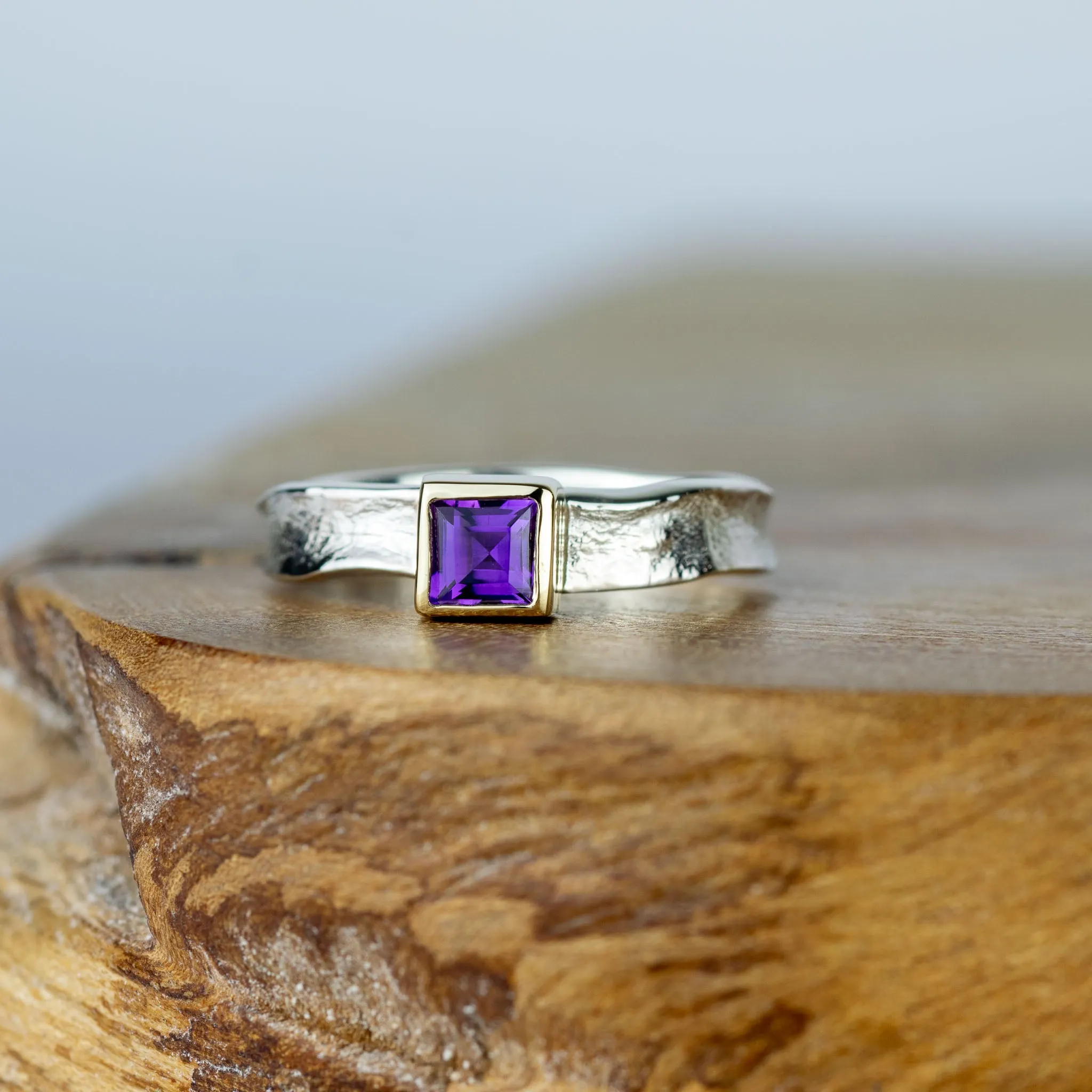 Gretel - Amethyst Square Storybook Ring