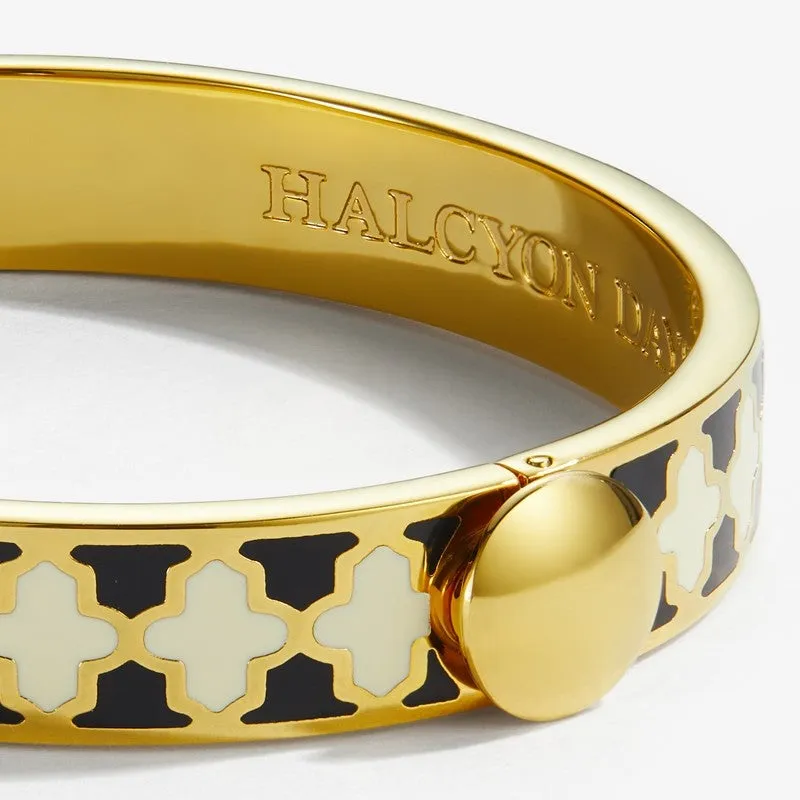 Halcyon Days "Agama Black, Cream & Gold" Bangle