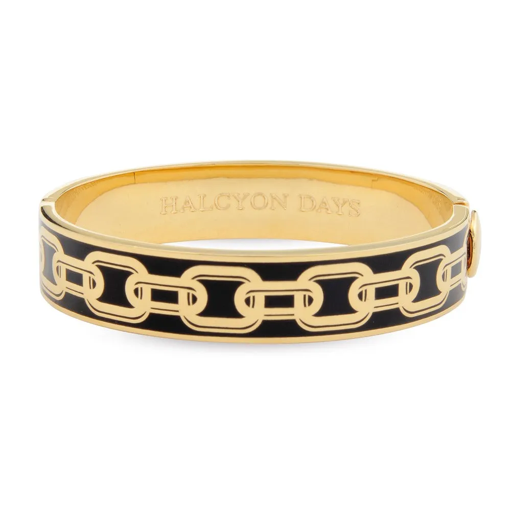 Halcyon Days "Chain Black & Gold" Bangle