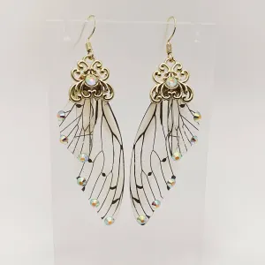 Handmade Fairy Wings Earrings Insect Butterfly Wing: D