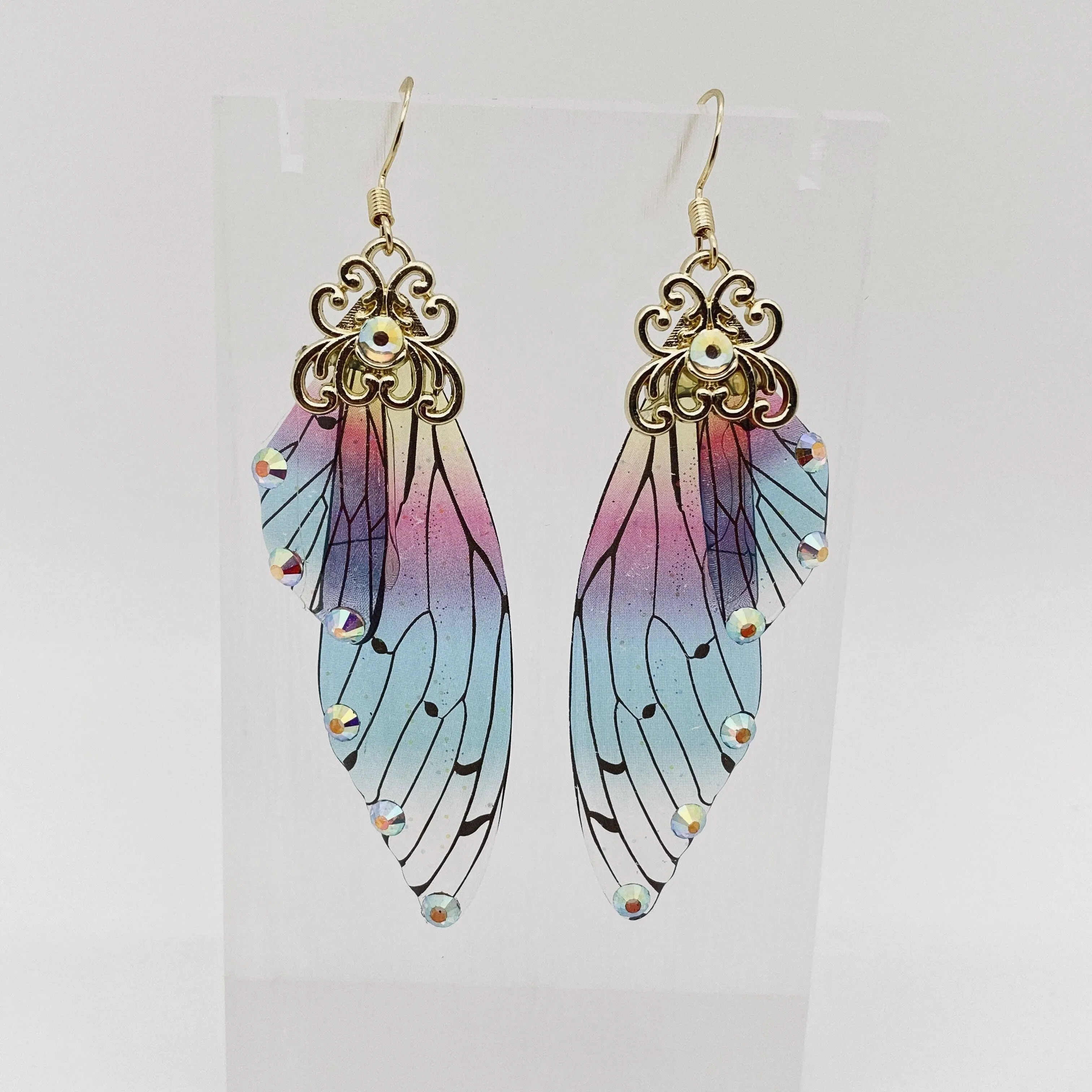 Handmade Fairy Wings Earrings Insect Butterfly Wing: F