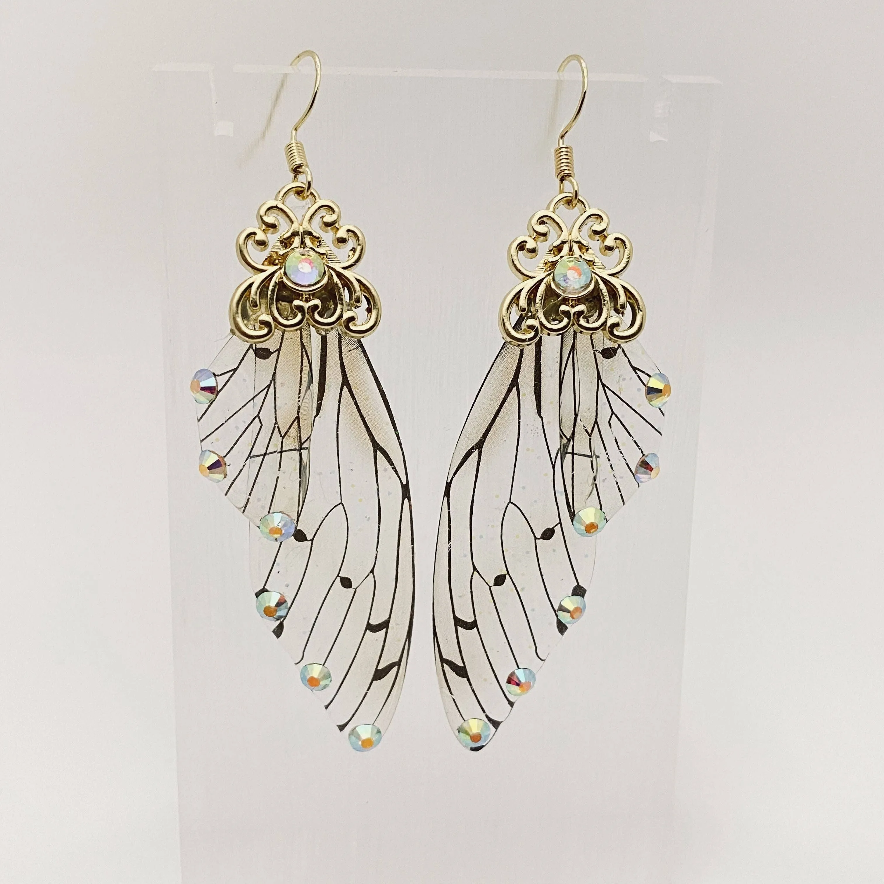 Handmade Fairy Wings Earrings Insect Butterfly Wing: F