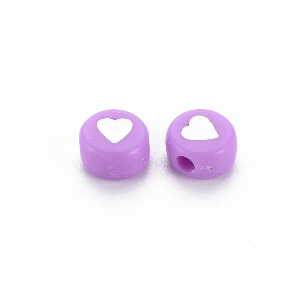 Heart Beads - Pastel/White (100)