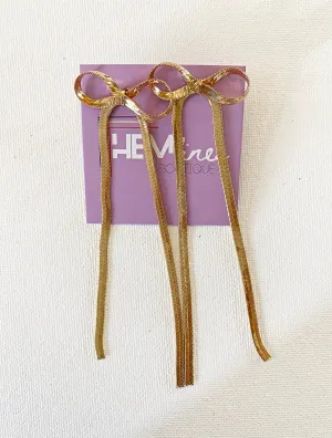 Herringbone Bow Earrings