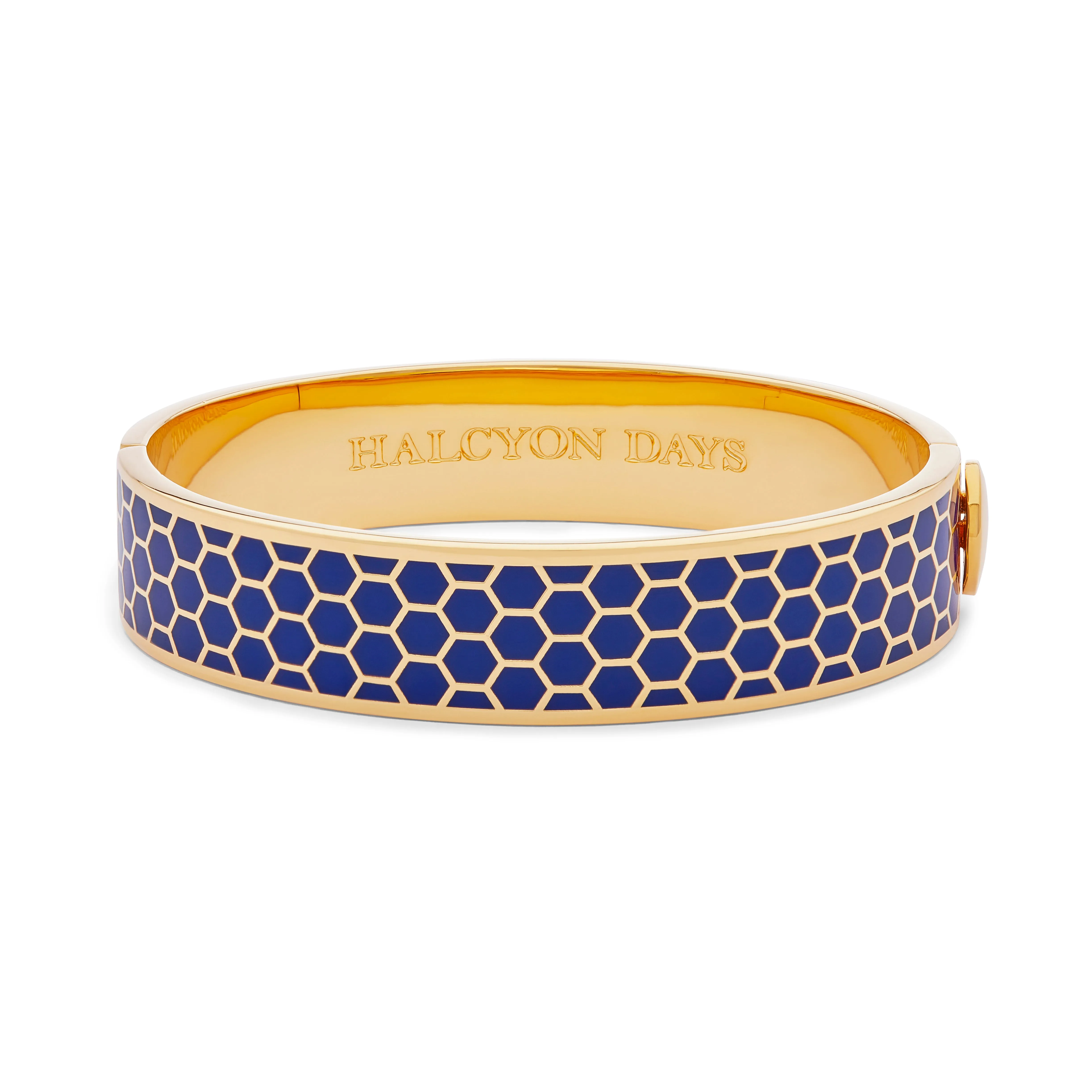 Honeycomb Deep Cobalt & Gold Bangle
