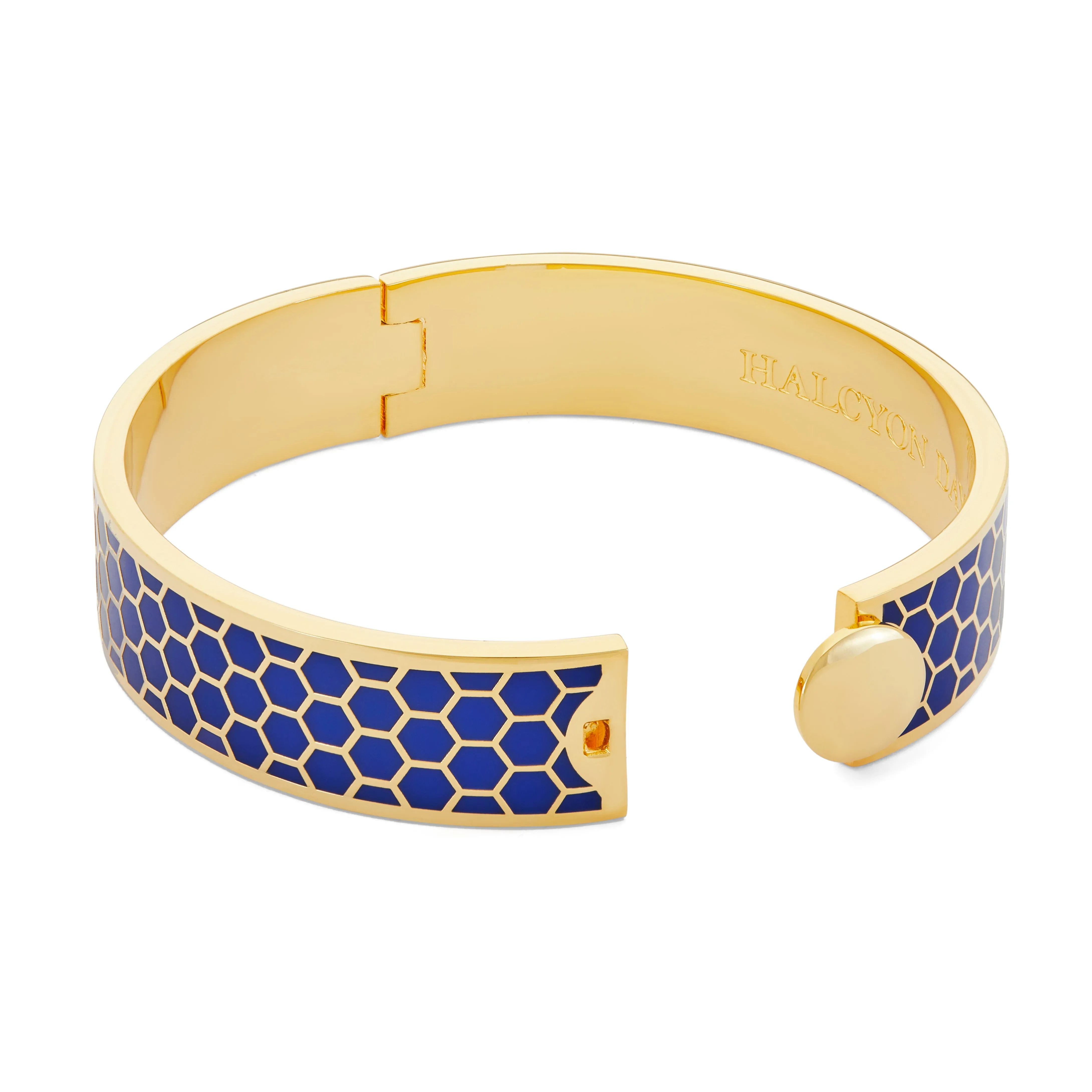 Honeycomb Deep Cobalt & Gold Bangle