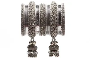 Indian Ethnic Partywear Bangles in Silver colour