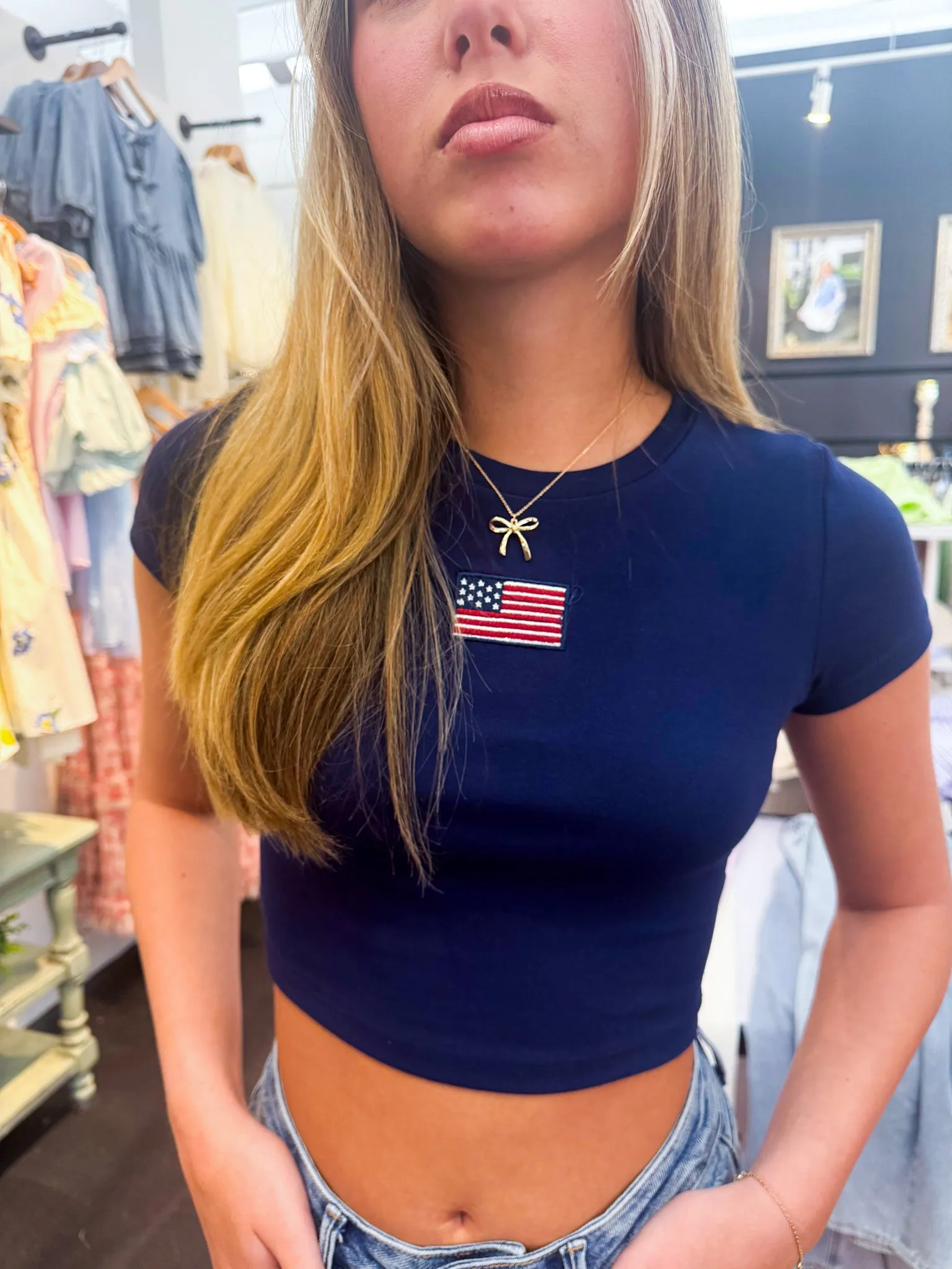 Juliet Gold Bow Necklace