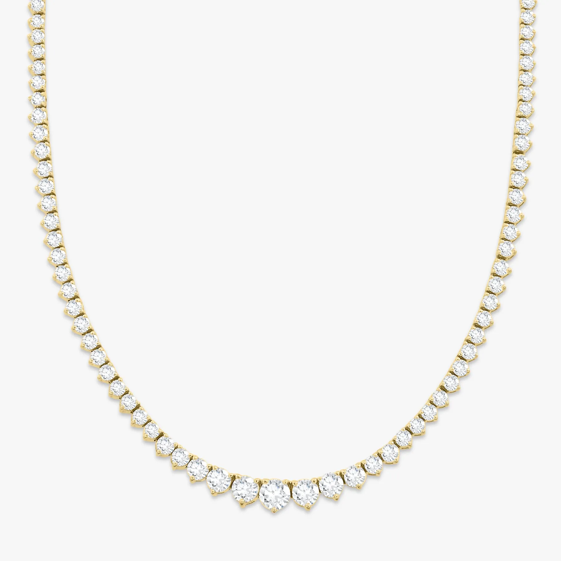 Kaye Tapered Diamond Tennis Necklace 7.49 ctw