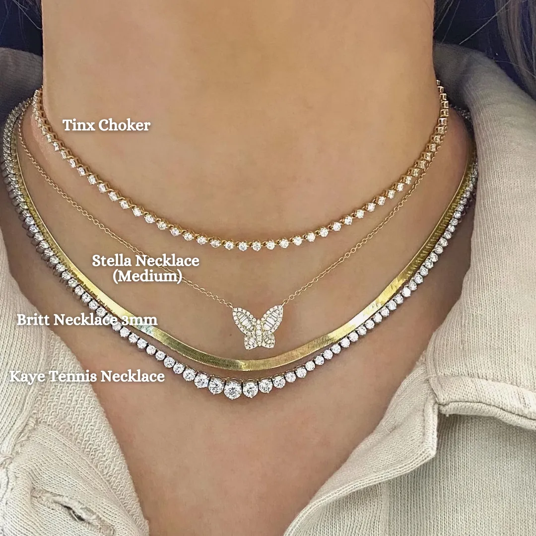 Kaye Tapered Diamond Tennis Necklace 7.49 ctw