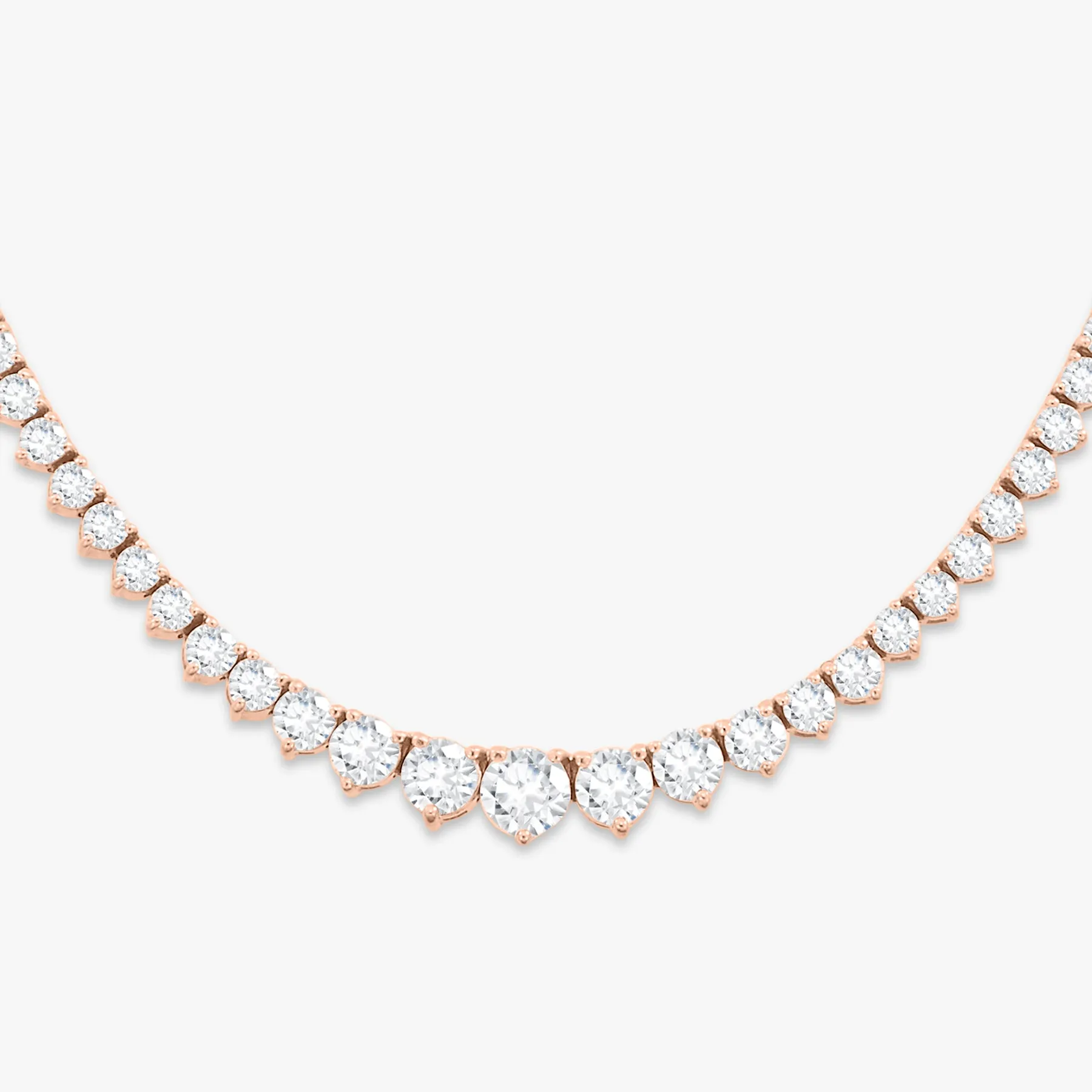 Kaye Tapered Diamond Tennis Necklace 7.49 ctw