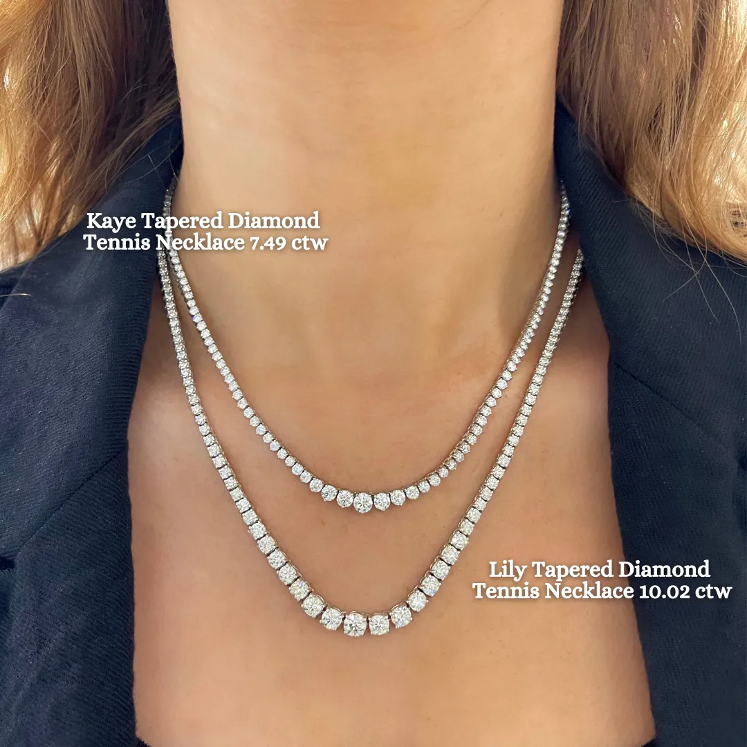 Kaye Tapered Diamond Tennis Necklace 7.49 ctw