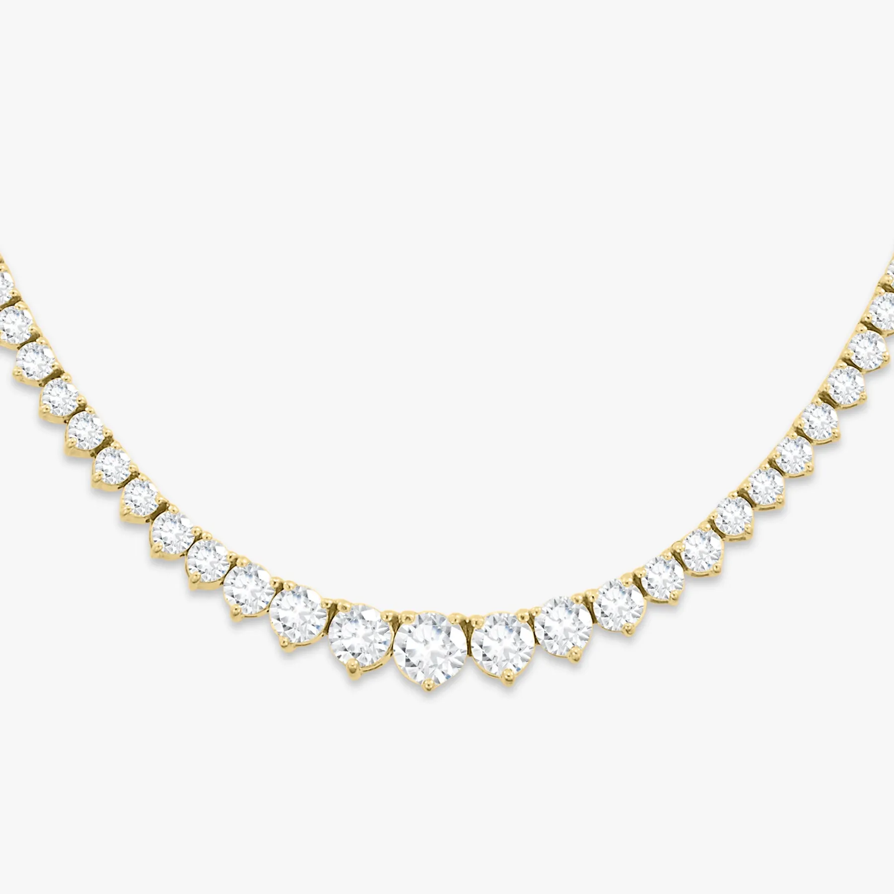 Kaye Tapered Diamond Tennis Necklace 7.49 ctw