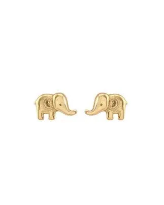 Kris Nations Elephant Stud Earrings - Gold
